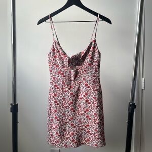 Abercrombie & Fitch Twist-Front Cutout Mini Dress